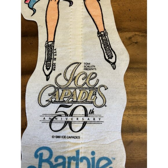 Barbie Ice Capades 50th Anniversary Pennant 1989 Souvenir 23” ( NO STICK ) - Picture 4 of 12